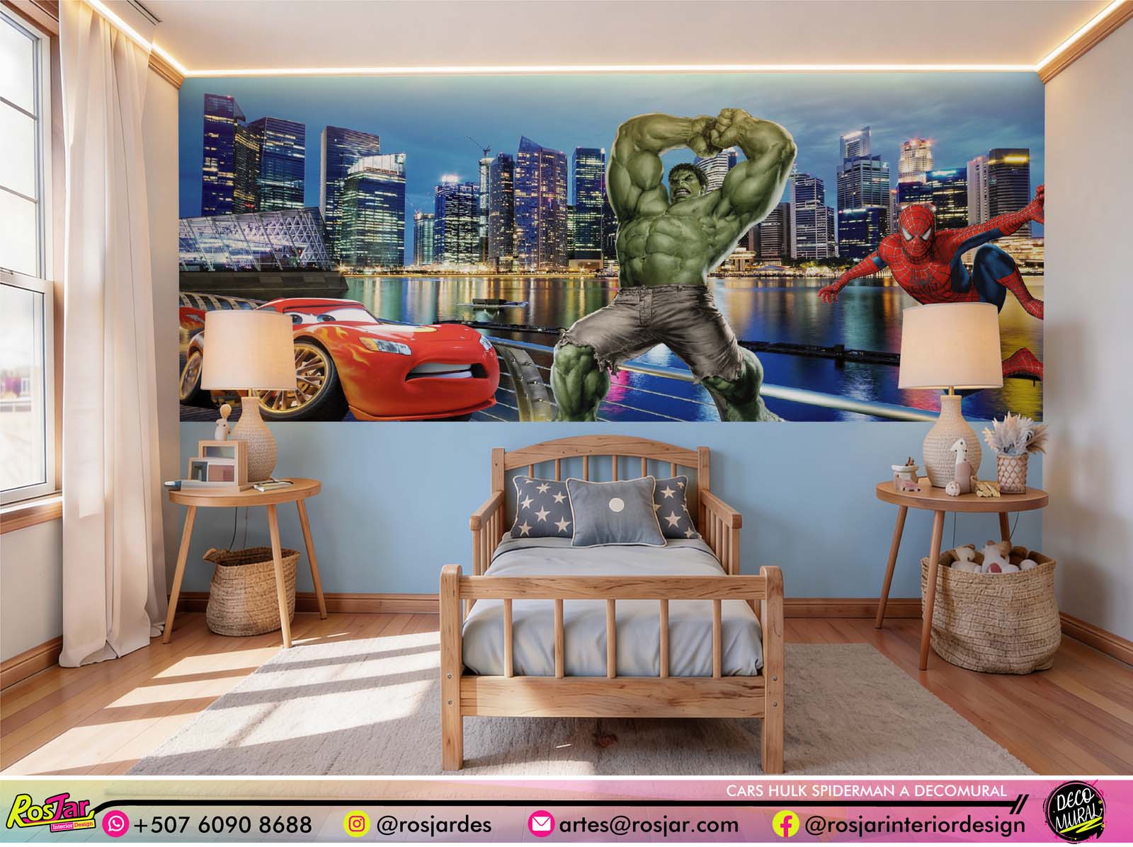 Cars Hulk Spiderman A Decomural