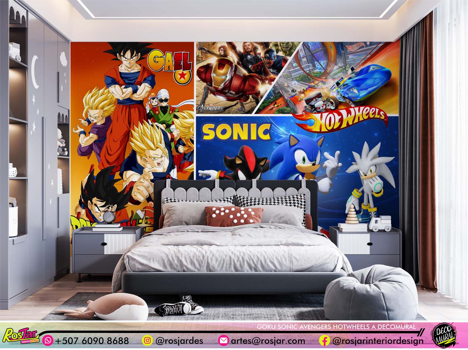 Goku Sonic Avengers Hotwheels A Decomural